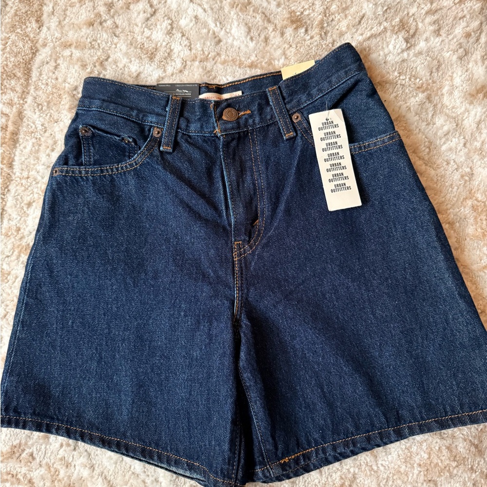 Levi’s High Rise Baggy Blue Denim Shorts